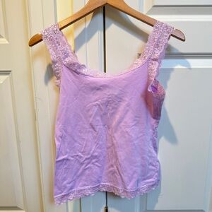 Necessitees Lilac Lace Tank Top